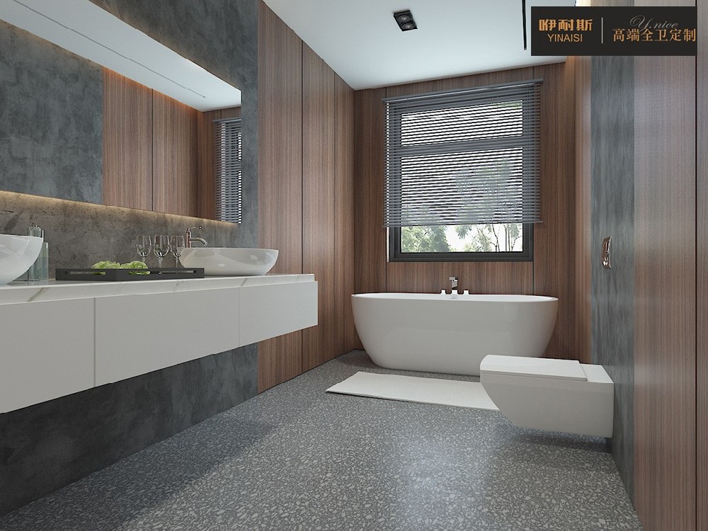 整体浴室柜怎么设计好?浴室柜与梳妆台组合